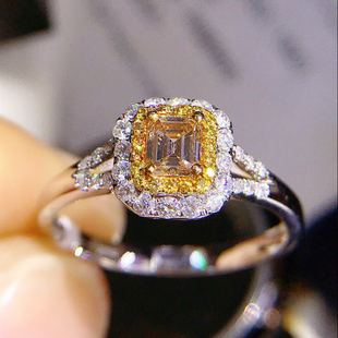 Инкрустация камня, обручальное кольцо, ювелирное украшение, 18 карат, 0.45 карат