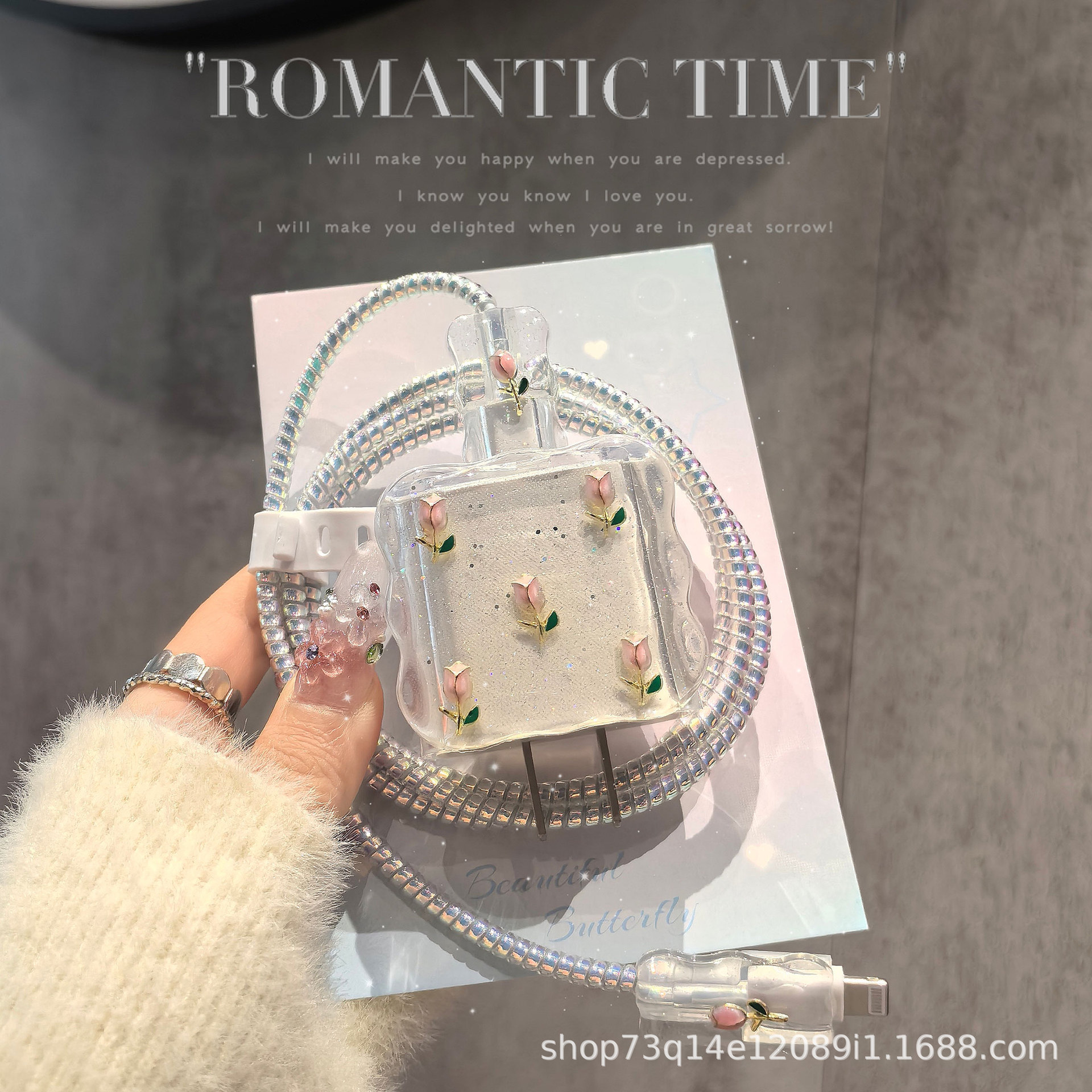 Funda protectora para cable de datos Apple 15 16 20W, funda protectora para cargador de carga rápida antirrotura, resina epoxi.