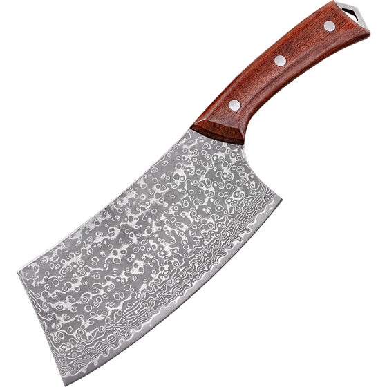 Sliced knife cut meat Damascus steel kitchen knife household high hardness sharp VG10 pattern stainless steel cross-border foreign trade