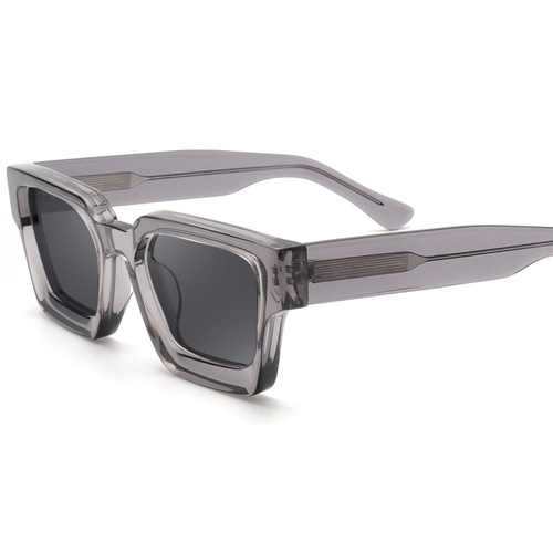 Factory direct sales to European and American cross-border large-frame personalized sunglasses for men and women, simple and trendy thick-frame thick-leg sunglasses