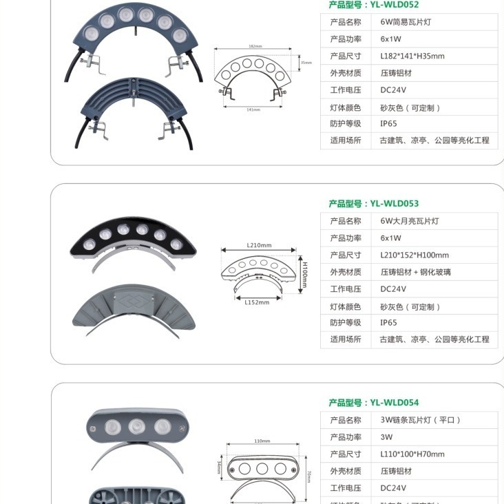メーカーの卸売りがまぶしいLED段ボール灯屋外防水6w古建築寺院点灯凉亭三日月投光|undefined
