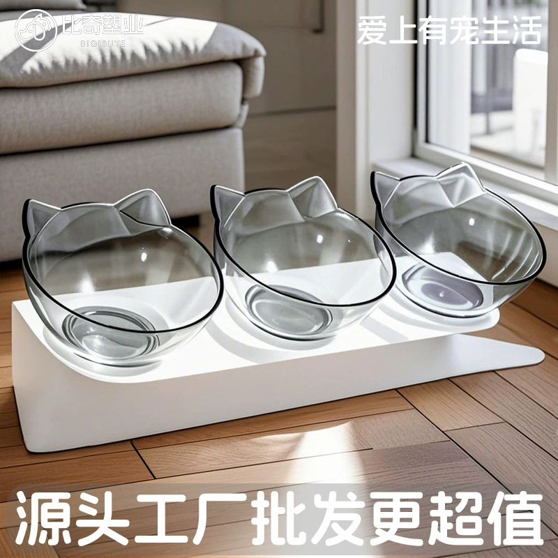 Трансграничные новые три чаши для домашних животных миски кошки собаки защищают шейный отдел позвоночника
