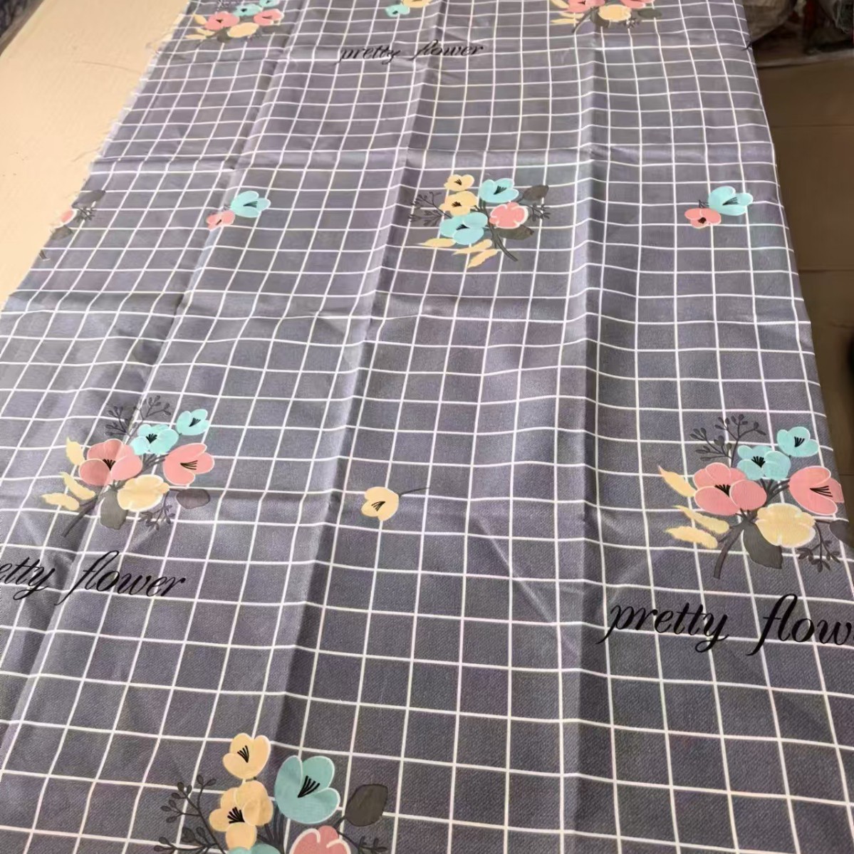 全涤磨毛芦荟绒印花布  可用作床单被套，沙滩裤，装饰布，床垫