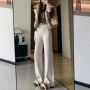 显瘦气质秋冬螺纹直筒裤