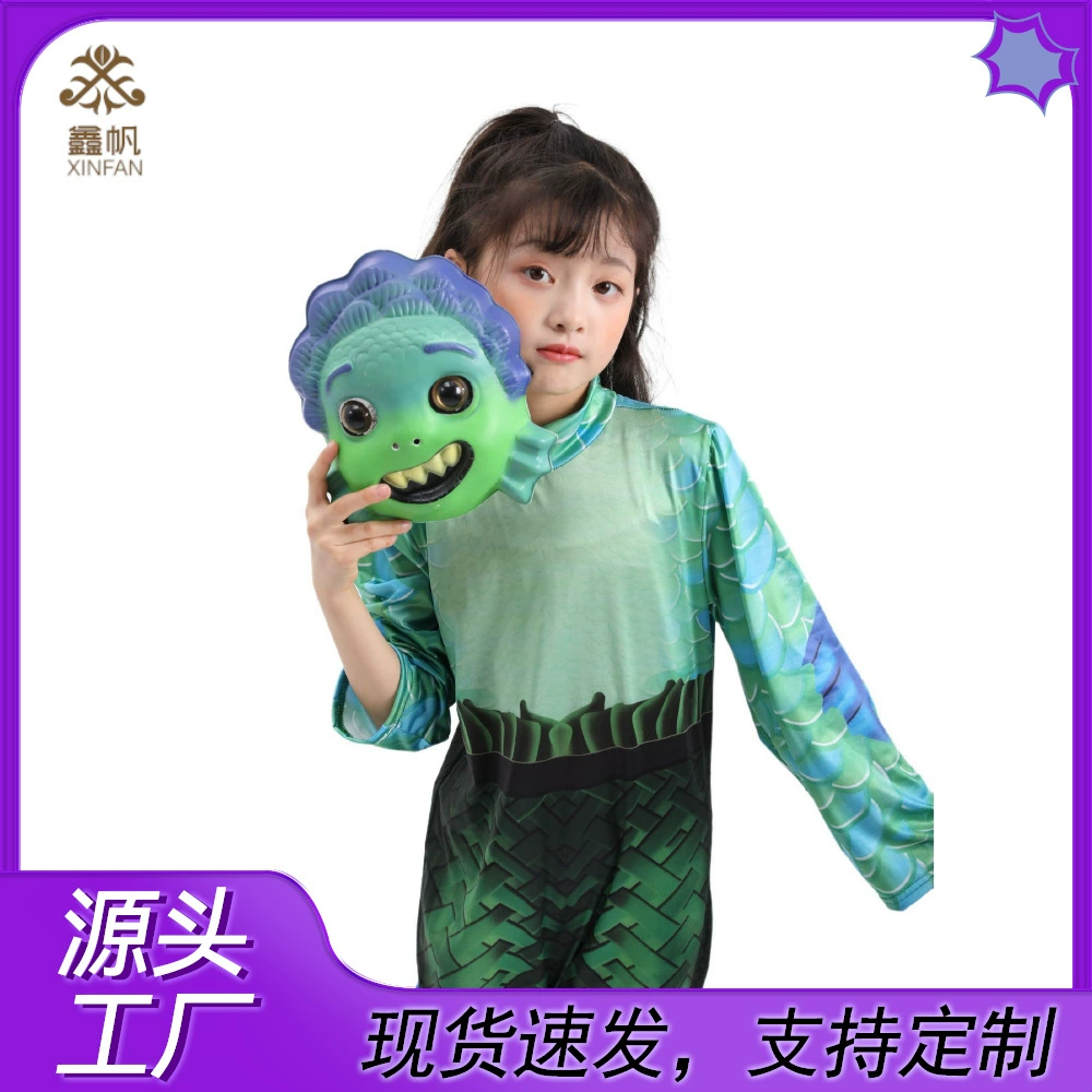 Хэллоуин морской Монстр Детский костюм Luca Pixar костюм маска комбинезон