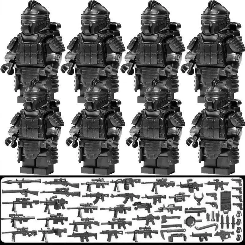 Семисекционный строительный блок метро, механизм для побега, курица, огненный нож, оружие, минифигурка, сборная игрушка