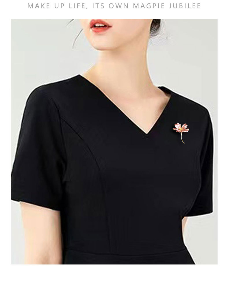 复古文艺浪漫樱花胸针 时尚高级感花朵胸花 小众新品