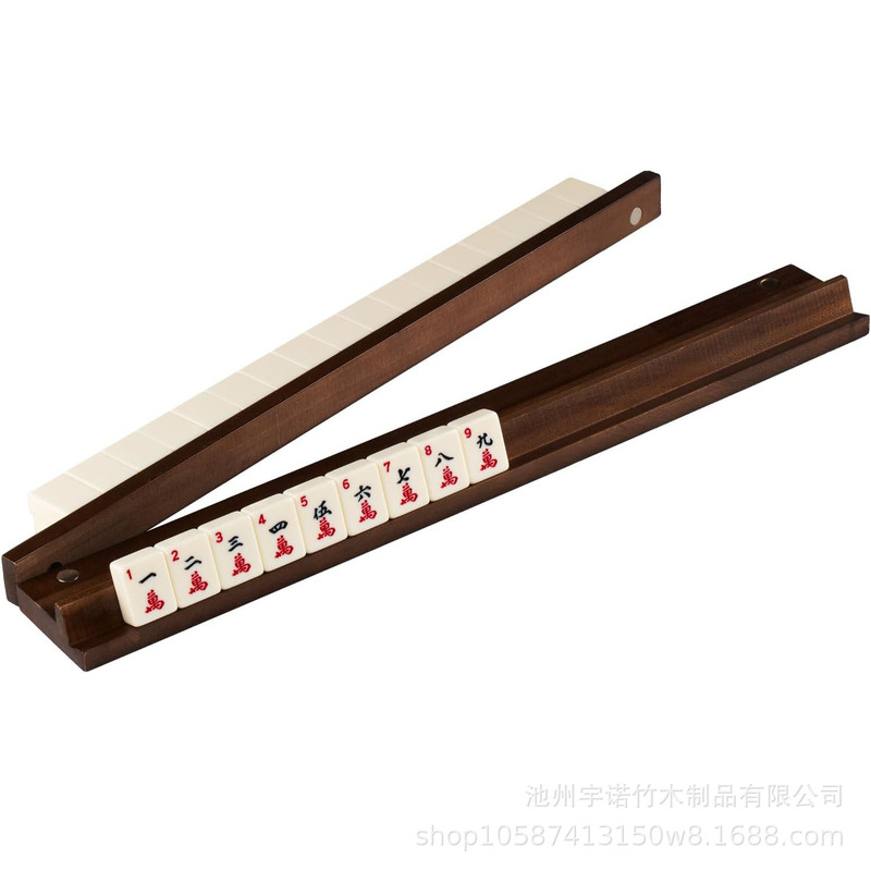 Cross-Border In-Stock Wooden Mahjong Placement Rack with Magnetic Tile Pusher, Creative Game Base Mahjong Stand 43cm Cross-Border In-Stock Wooden Mahjong Placement Rack with Magnetic Tile Pusher, Creative Game Base Mahjong Stand 43cm