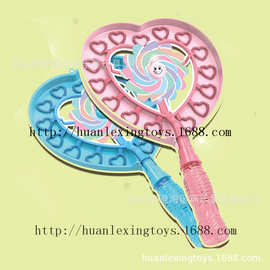 风车泡泡棒 桃心形七彩泡泡机儿童塑胶吹泡泡水玩具 夏天小礼品