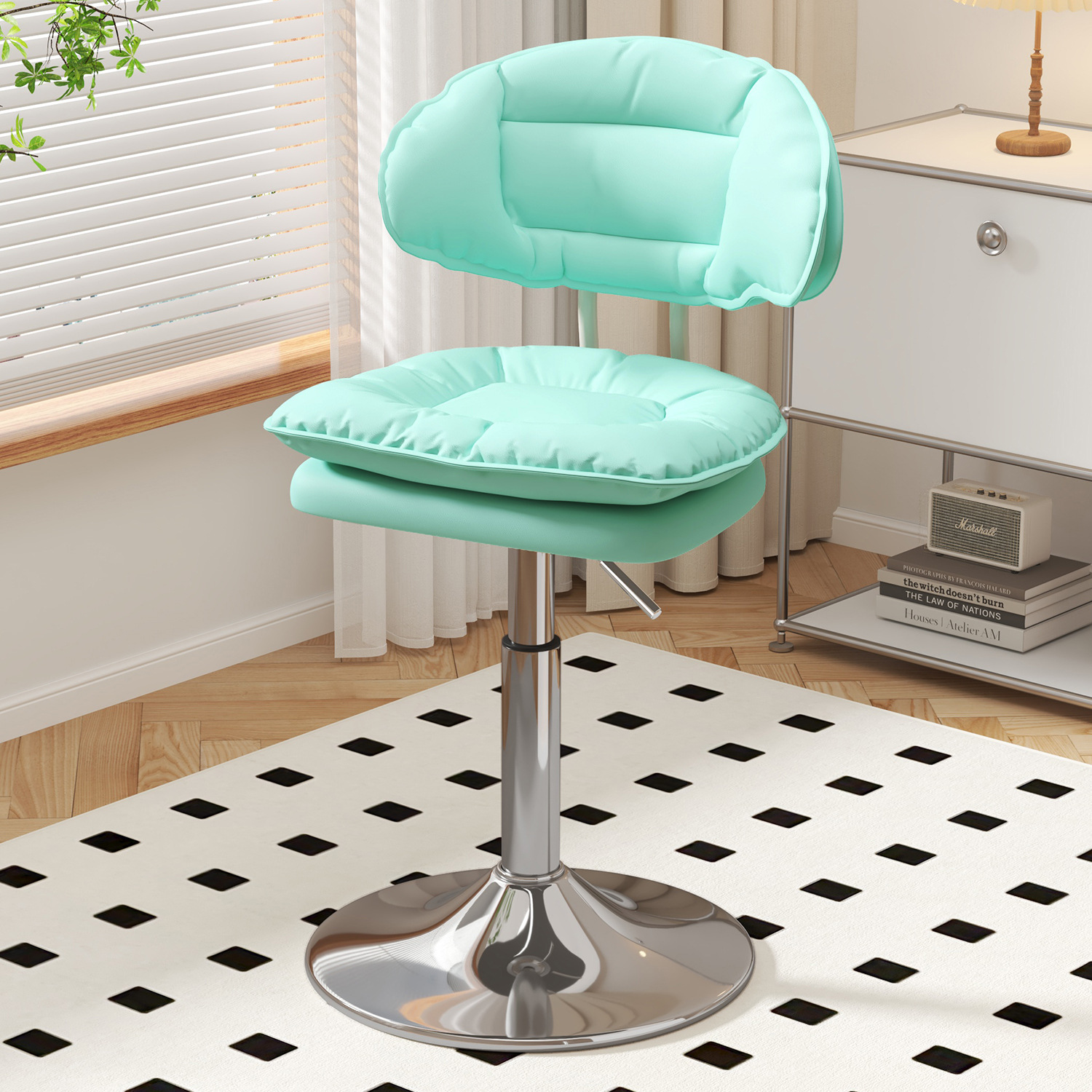 Silla de bar simple taburete giratorio casero respaldo silla de bar silla de plata de belleza manicurista elevación taburete