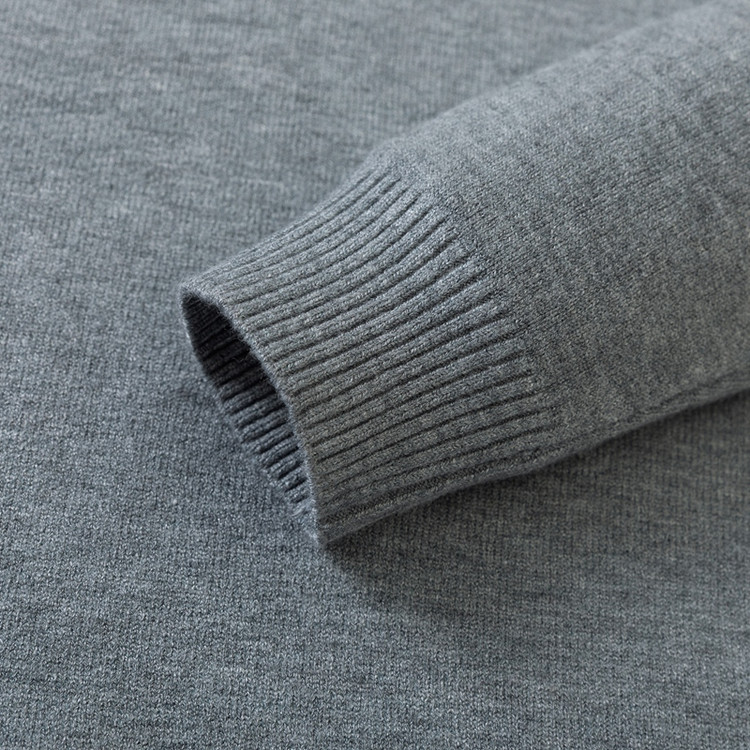 Men's Knitted Jumper With Semi High Neck Casual Warm Base Layer_voghion.com