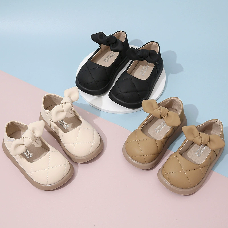 Маленькая кожаная обувь для девочек, новинка весны и осени От 1 до 3 лет женская обувь принцессы, стильная модная детская дышащая женская детская обувь
