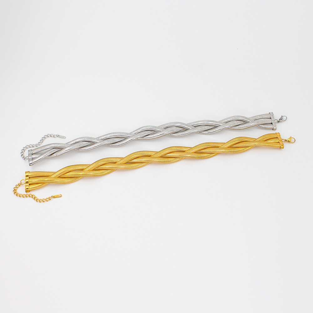 18K Gold, Real Gold Plated Plating Material PVD Coated 18K Gold Real Gold Plated Geometric 304 Stainless Steel Classic Style Waterproof Non Tarnish 304 Stainless Steel Choker