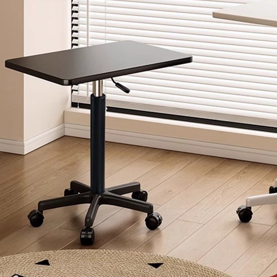 Pulley Mobile Small Table Standing Workbench Liftable Small Bedside Table Laptop Office Desk
