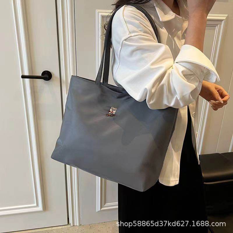 源头工厂新款托特包牛津布女包大容量女包时尚撞色大包单肩包女|undefined