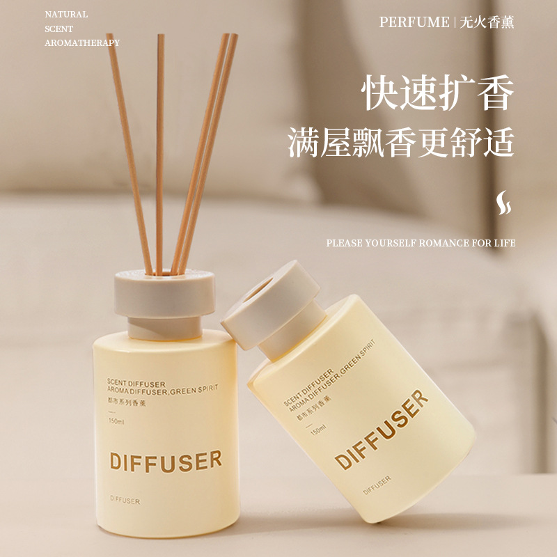 Nuevos productos de fragancia transfronteriza perfumes domésticos duraderos perfumes aceites esenciales dormitorio tiempo sin fuego serie de fragancia sin fuego