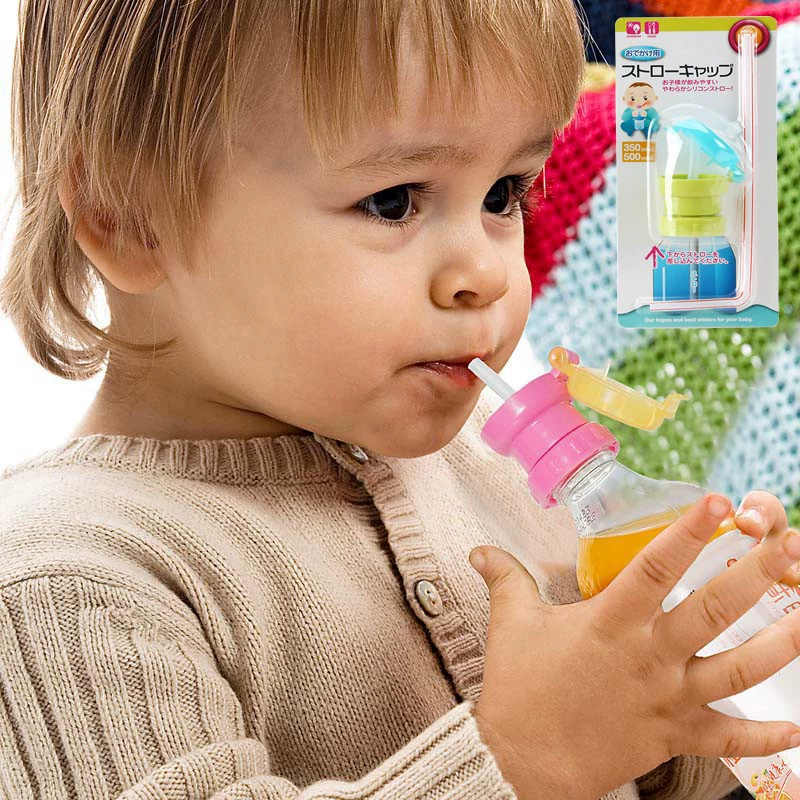 Бутылка с минеральной водой, соломенная крышка, мягкая головка для защиты от удушья, детская бутылка для напитков, специальный детский портативный артефакт для питьевой воды