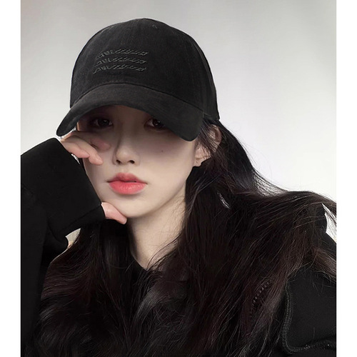 Baseball cap for women, retro sun hat, duckbill cap, Korean style, versatile, large head size, children's fashion.