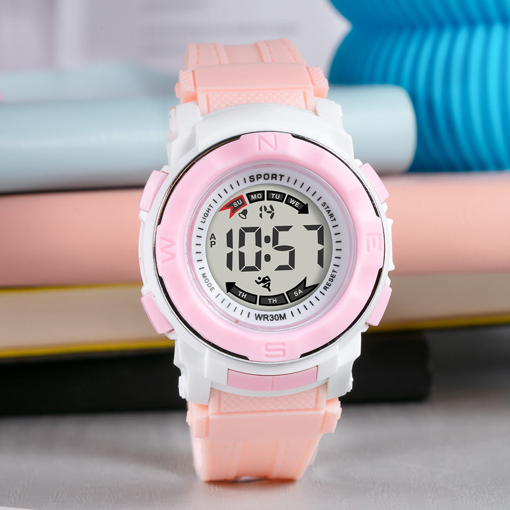 Cronógrafo deportivo coreano alarma estudiantes pequeños relojes multifuncionales tendencia juvenil luz nocturna relojes electrónicos al por mayor
