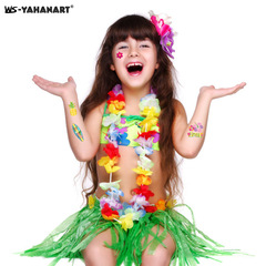 Cross-border bestseller Children's summer beach party aloha gold tattoo sticker Hawaiian fruit tattoo sticker