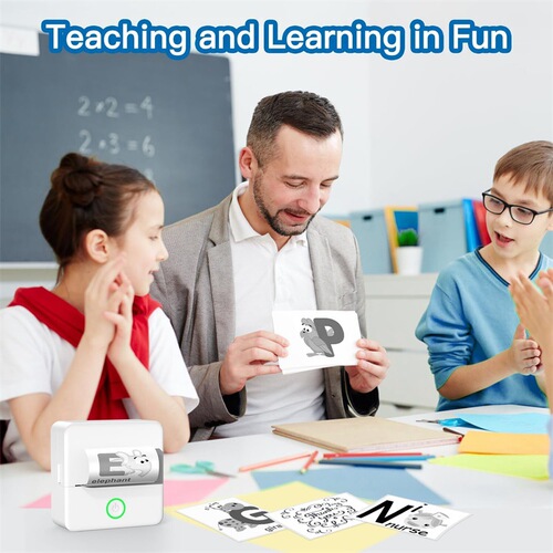 mini printer portable small home printer bluetooth connection inkless printing photo printer