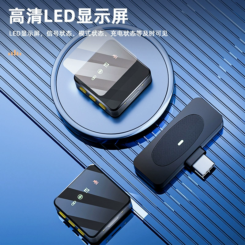Беспроводной нагрудный микрофон, 2.4G plug‑and‑play, шумоподавление, приемники 1→2 / 1→4, Lightning/Type‑C