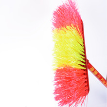 OQ5M批发木把塑料小扫把家用环卫硬毛单个户外学校扫头发塑料丝小