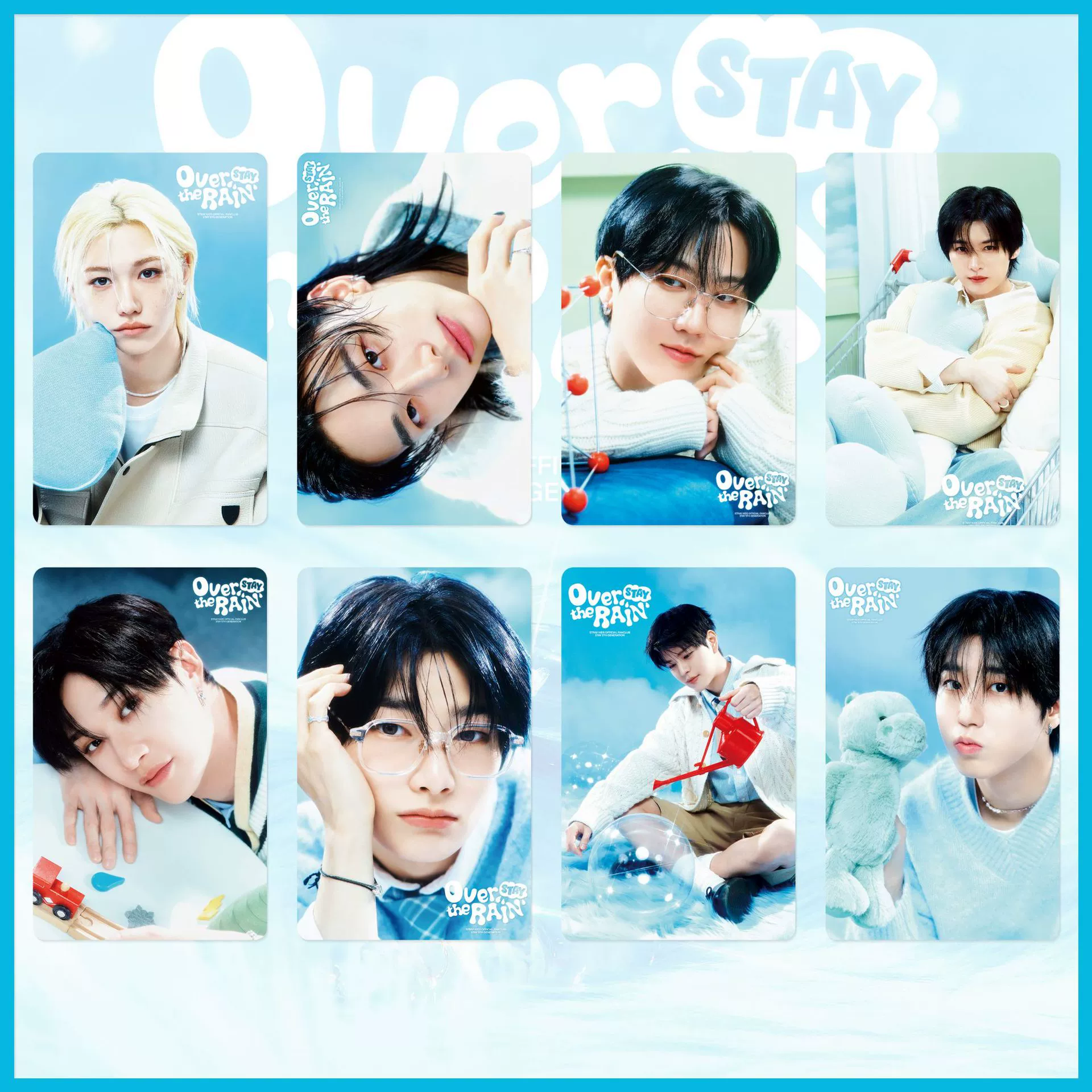Набор фотокарт (Stray Kids) 8 шт., 8,6×5,4 см, бумага «медная версия», OPP-упаковка