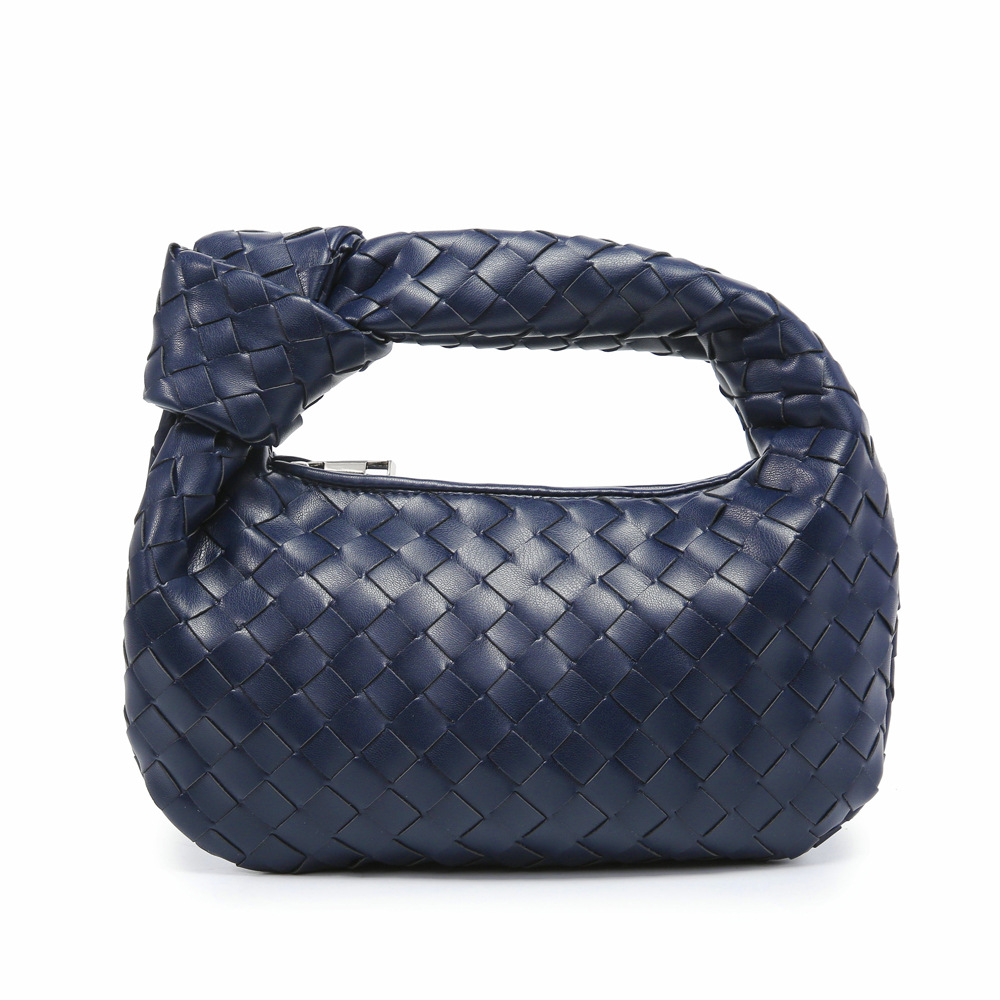 thumbnail image 1 of Bolso de croissant, bolso de mano, bolso de mano para mujer, bolso transfronterizo, bolso tejido a mano más vendido de Amazon, azul oscuro, 1 of 2