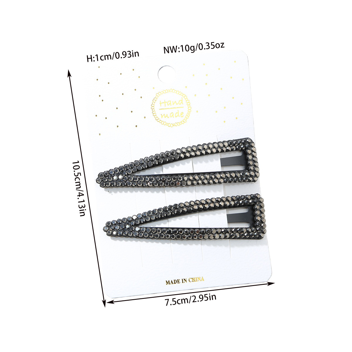 17g Weight Hair Clip Hair Accessories Type Rhinestones Inlay Material 1 Pair Quantity Iron Material Sparkly Pattern Women's Gender Diamond Hair Clip Set Iron Material Hair Accessories For Women Suitable For Bangs Side Bangs 1