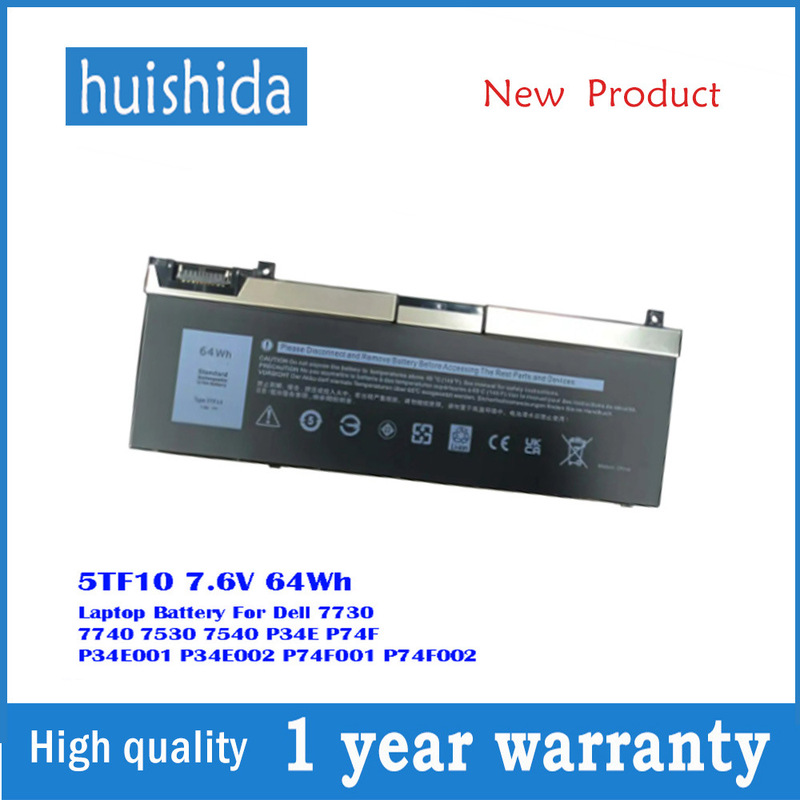 Suitable for Dell Laptop Battery 5Tf10 7730 7740 7540 P43E P74F P34E00 Suitable for Dell Laptop Battery 5Tf10 7730 7740 7540 P43E P74F P34E00