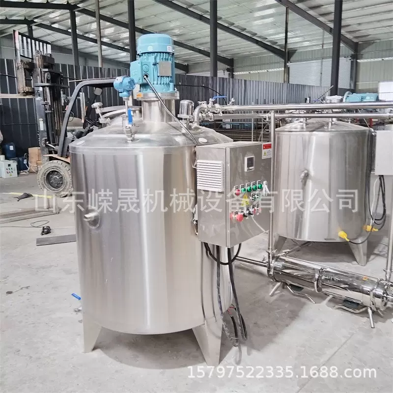 不锈钢蒸汽夹层加热冷却罐 果汁饮料保鲜制冷储存罐设备