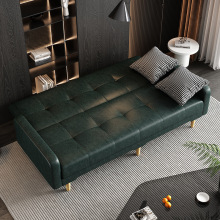 租房民宿三人位沙发懒革PU皮艺小户型折叠沙发床两用客厅新品