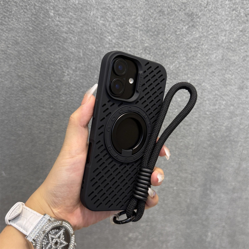 Suitable for Apple 16Promax Mobile Phone Case Iphone15 with Lanyard 14 Invisible Bracket 13 with Lanyard 12 Heat Dissipation Suitable for Apple 16Promax Mobile Phone Case Iphone15 with Lanyard 14 Invisible Bracket 13 with Lanyard 12 Heat Dissipation