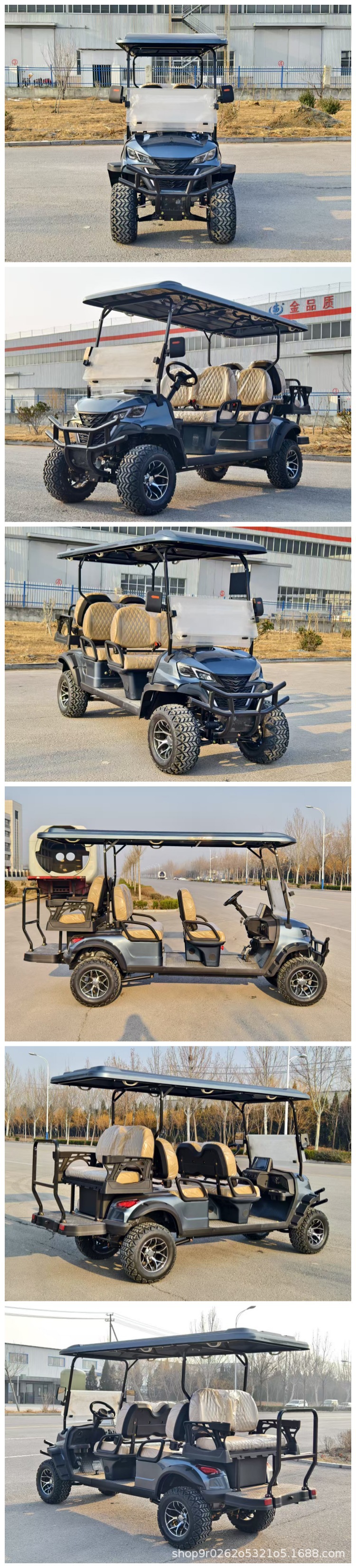 4-6 Seats Electric Golf Cart Sightseeing Car Four-Wheel Export Export Scenic Spot Hotel Reception Mobility Scooter