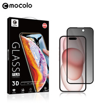 Mocolo 适用iPhone15 Pro 3D防窥钢化膜iPhone15全屏曲面防偷窥膜