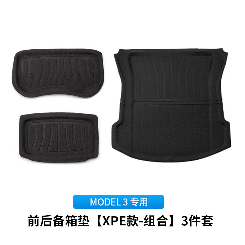 适用焕新版model3/y特斯拉脚垫 高品质吸塑注塑tpe脚垫尾箱垫批发|undefined