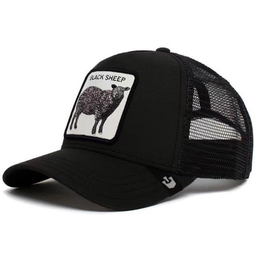 High-Grade Animal Embroidered Cap with Black Panther, Rooster, and Wolf Design