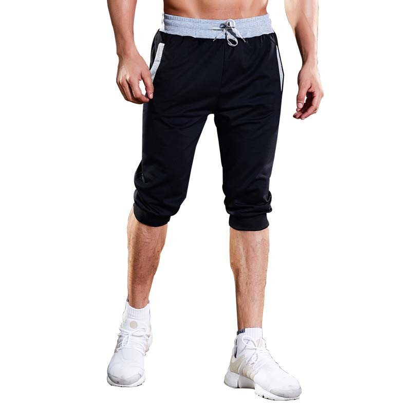 Foreign trade summer men's leisure sports cropped pants small straight pants men's jogging fashion fitness pants new in stock Foreign trade summer men's leisure sports cropped pants small straight pants men's jogging fashion fitness pants new in stock