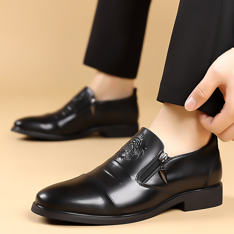 블랙 로우탑 플러스 벨벳(소가죽)