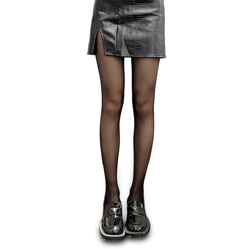Thin Sexy Black Spotted Anti-Ladder Black Stockings with Ins Hip-Lifting Shaping Letter Socks