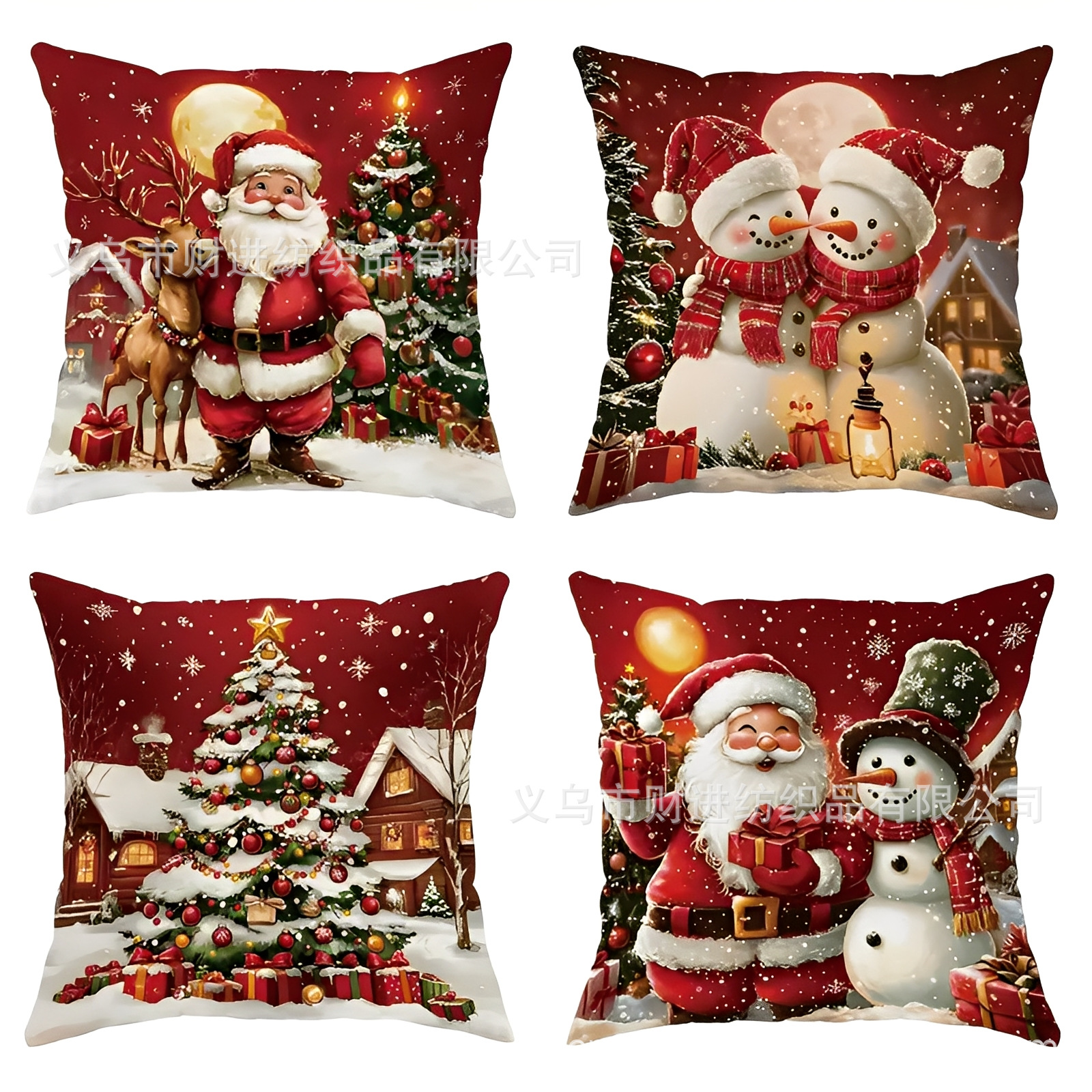 Transfronterizo Temu nueva combinación de Navidad abrazo funda de almohada Amazon casa sofá decoración cojín funda de almohada al por mayor image 26