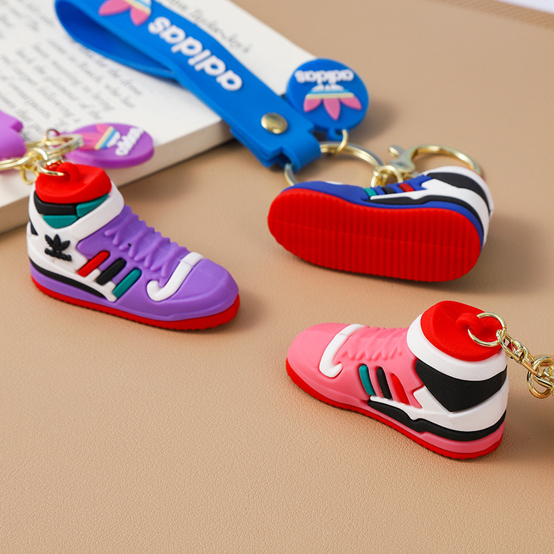 New basketball shoes pvc soft rubber bag car key chain key chain pendant doll small gift