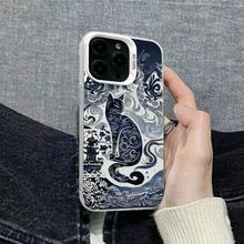 灵猫图腾适用16promax苹果手机壳iphone15欧美14plus创意13小众12