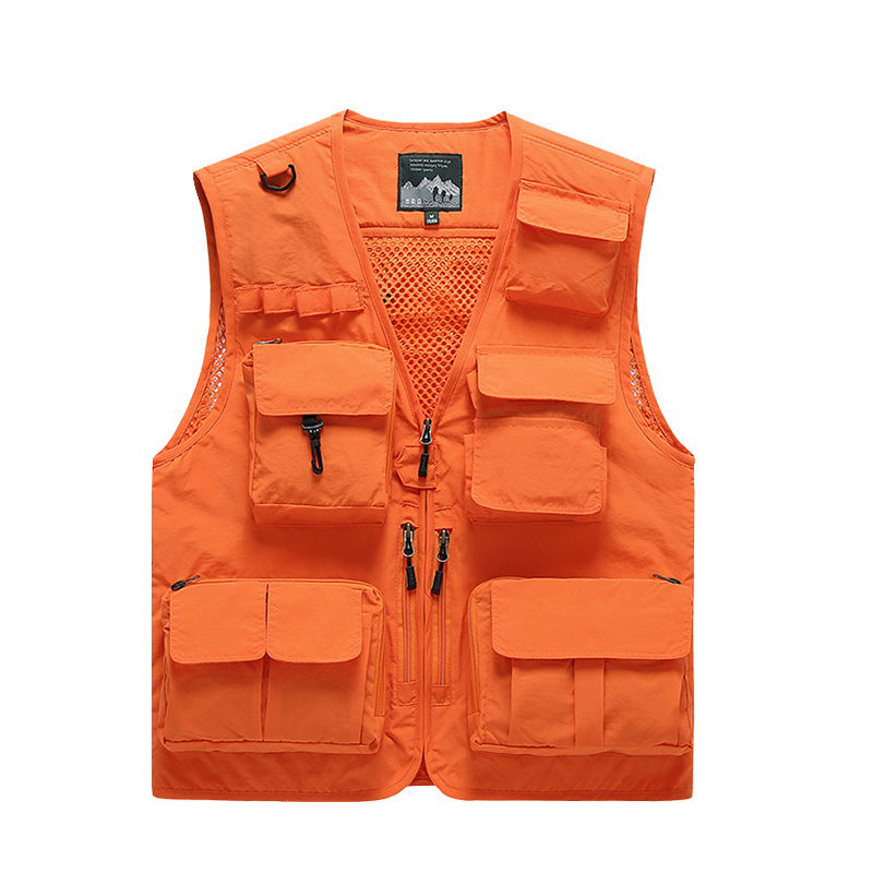Función de montaña de alta gama para exteriores Chaleco de chaleco multibolsillo Chaleco para fotógrafo de pesca para hombre Chaleco de herramientas personalizado