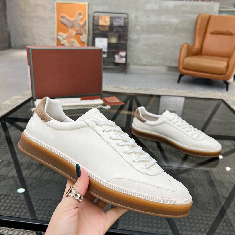 Lp Low-Top Lace-Up Men's Sneakers, Genuine Leather Retro German Training Shoes, Versatile Casual Trendy Shoes, Breathable and Comfortable for Sports