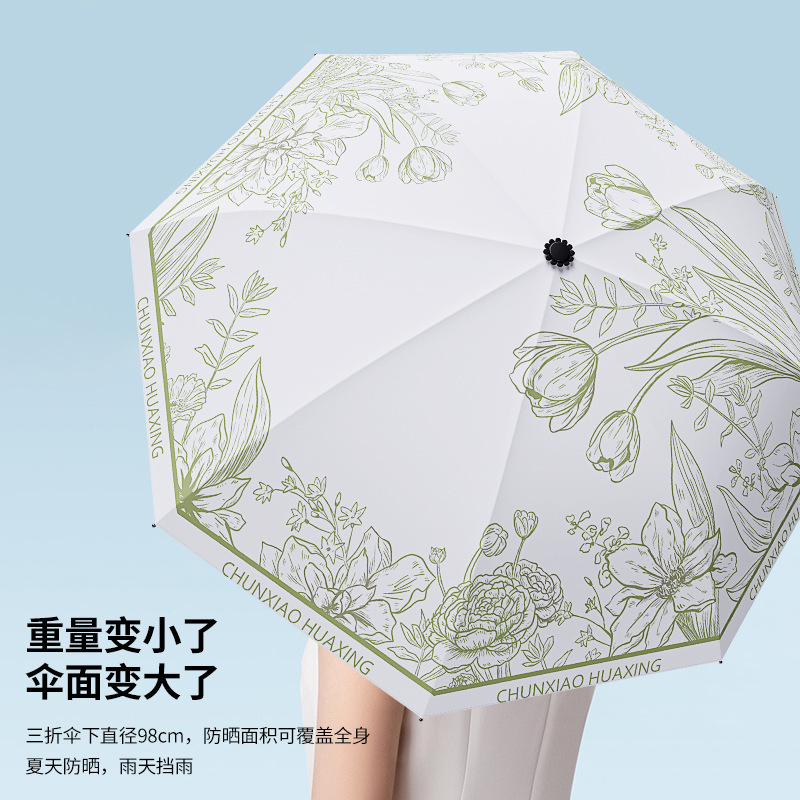 雨伞24骨自动大号森系女学生折叠伞双人防晒晴雨两用太阳伞批发伞|undefined