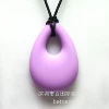 Purple teether drop-shaped