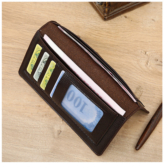 Men's Lingge Pu Leather Open Wallets display picture 8