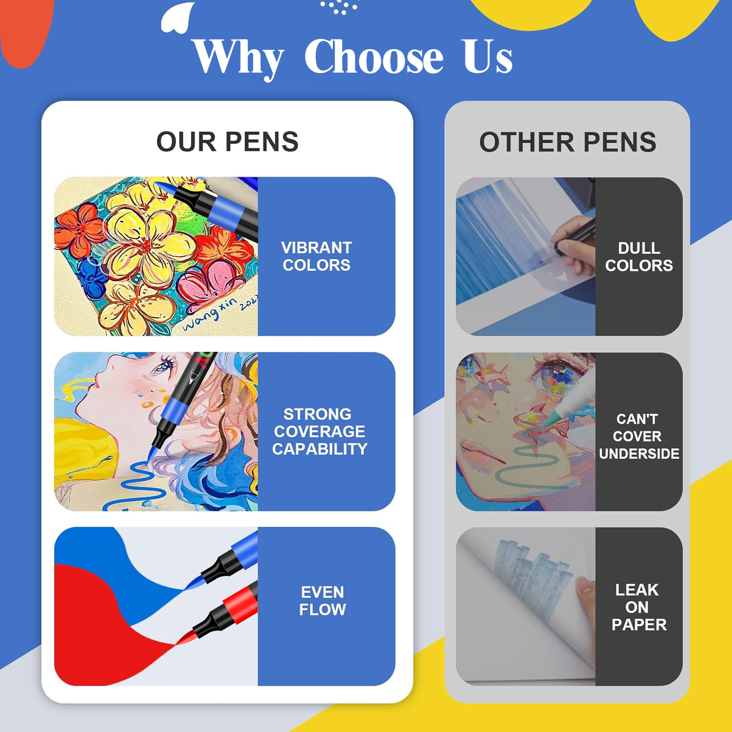 Ventas transfronterizas calificadas de 168 colores de acrílico calificado para soportar etiquetado de pintura de arte marcador